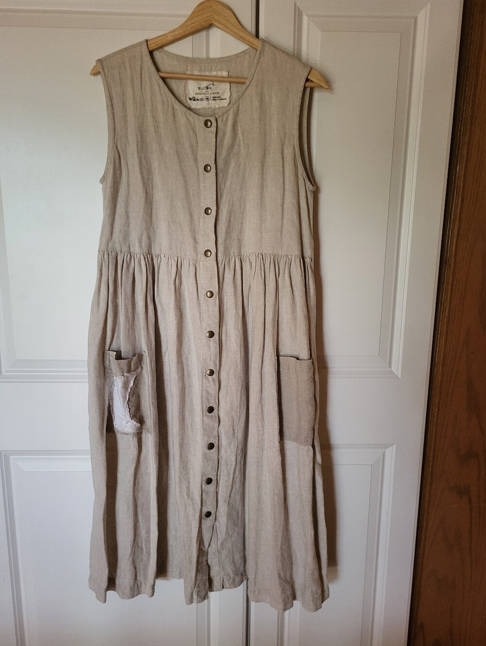 Not Perfect Linen x Villa Moon Custom Mama Dress Size Medium